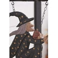 thumbnail image 2 of K&K Interiors Flying Witch on Broomstick Hanging Halloween Replacement Plaque for Arrow HolderB2361, 2 of 2