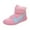 Pink, variant on Otqutp Kids Faux Fu𝗿 High Top Sneakers Boys Girls Lightweight Cozy Barefoot Athletic Shoes Teens Thicken Warm Boxing Shoes