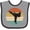 Heather and Black, variant on Inktastic Karate Martial Arts Silhouette Boys or Girls Baby Bib
