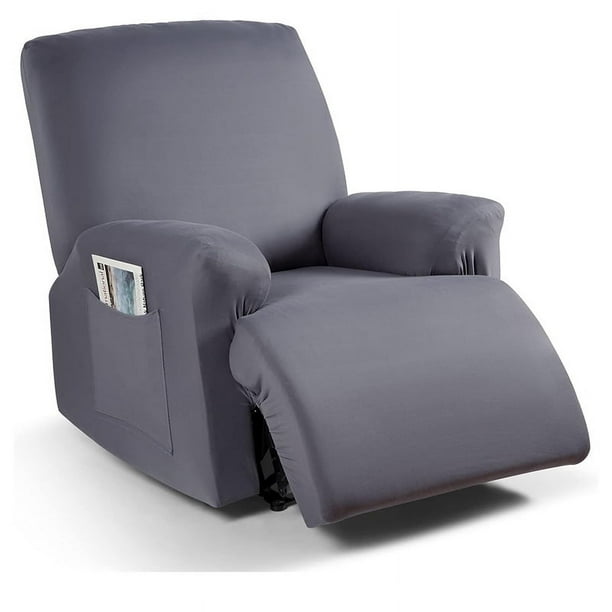 Xiao Hua Funda de sofá elástica gris de poliéster para sillón, fácil de instalar, lavable, protector de sofá para 1 plaza.