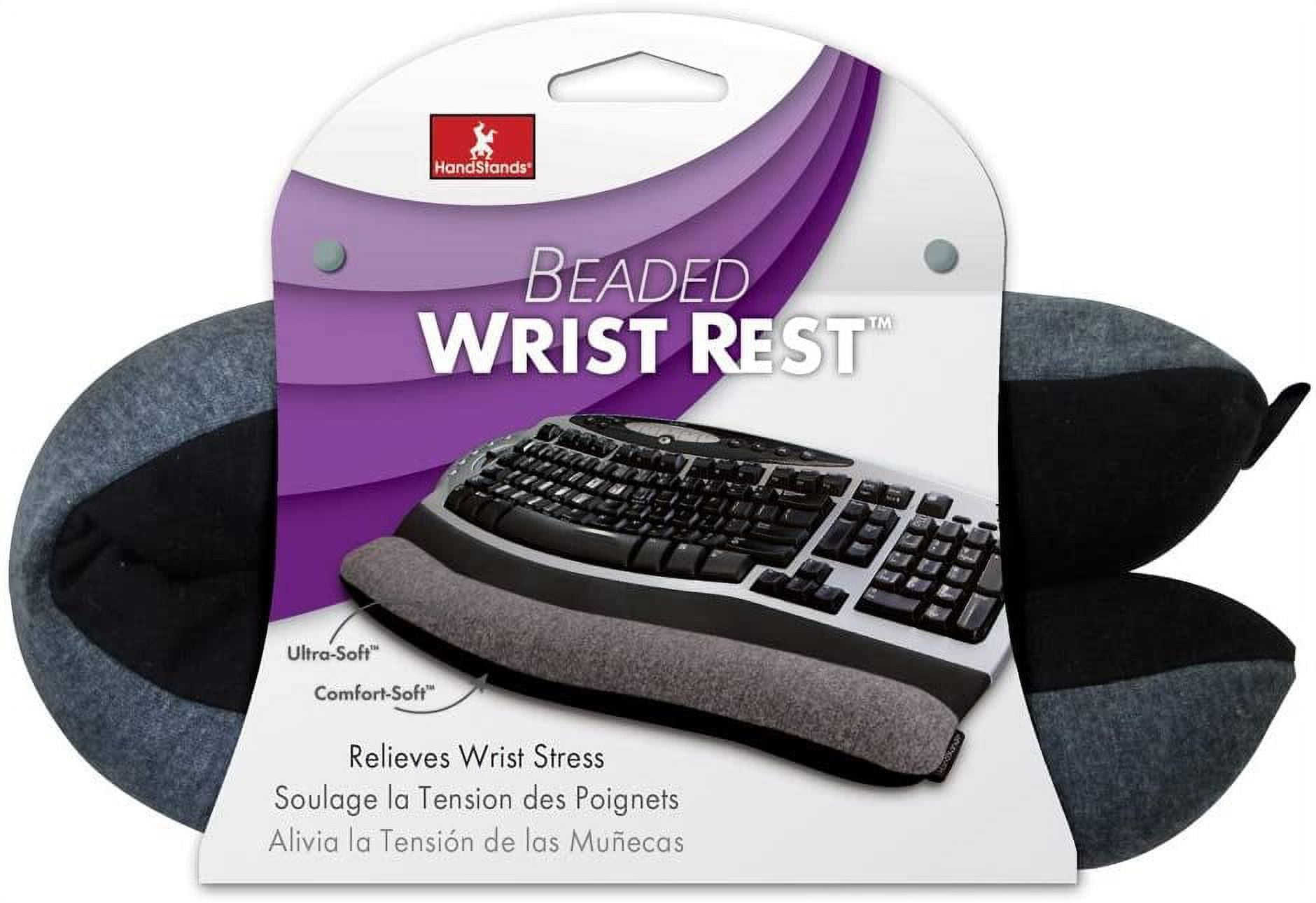 Handstands Memory Foam Mouse Pad Mat with Wrist Rest, Black