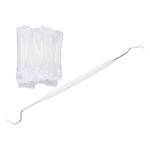 Instrumentos dentales, 80 piezas de púa dental, raspador dental doble, púa dental, instalación sin esfuerzo