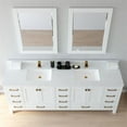thumbnail image 2 of Shannon 84" Double Sink Bathroom Vanity White Stone Top in White with Mirror, 2 of 11