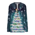 thumbnail image 5 of yoeyez Christmas Sweatshirt for Women Half Zip Up Sweatshirts Loose Round-Neck Xmas Tree Pullover Long Sleeve Holiday Gift Tops, 5 of 6