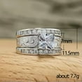thumbnail image 3 of QQTDFG Elegant 925 Silver Cubic Zirconia Rings Women Wedding Engagement Jewelry Sz 6-10-#2-9, 3 of 3
