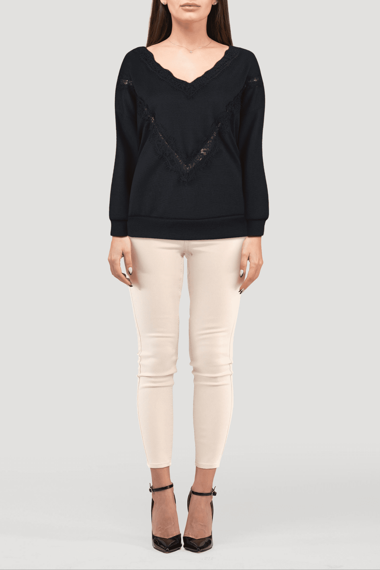 Sonja By Sonja Morgan Women's Emma Lace V-Neck Top