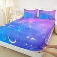 thumbnail image 3 of Feelyou Mystic Constellation Full Size Sheets, Moon Stars Galaxy Bed Sheets, Dreamy Cartoon Theme Sheet Sets, Super Cozy Room Decor, 4 Pieces, 3 of 7