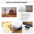 thumbnail image 5 of ZHONGYUTONG Rustic Red Barn Wall Art Country Landscape Windmill Picture Farmhouse Scenery Canvas Wall Decor for Living Room Bedroom Home Frame (20.00" x 30.00"), 5 of 5