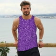 thumbnail image 6 of Salouo Glitter Purple for Men's Tank Tops,Sleeveless Muscle Shirts for Men Quick Dry Workout Tank Top Gym Muscle Tee Fitness Bodybuilding Sleeveless T Shirt-XX-Large, 6 of 7