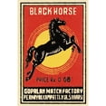 thumbnail image 3 of Phillumenart 11x14 Black Modern Framed Museum Art Print Titled - Black Horse Matches, 3 of 5