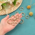 thumbnail image 5 of 20Pack Spring O Rings, 5/8"(16mm) ID Zinc Alloy Trigger Round Snap Buckle, DIY Accessories Spring Buckle (Gold), 5 of 6