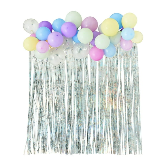 Multicolor Pastel and Iridescent Confetti-Filled Balloons Arch Kit, 37 Pieces, by Way To Celebrate