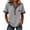 #303 Gray, variant on Felirenzacia Women's Polo Shirt Quartered Button Front Denim Patchwork Collar Shirt Casual Cute Summer Tops Black,L