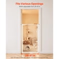 thumbnail image 4 of Extra Tall Pet Gate for Cats, 29-41 in Adjustable Width, 56 in High Dog Gate, with Pressure Mount Kit and Wall Mount Kit, 1.3 in Narrow Bar Spacing, for Stairs, Doorways, and House, White, 4 of 7