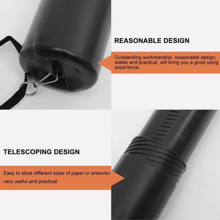 Extendable Poster Tube Poster Carrying Case Telescoping Poster Tube Plastic Reusable Drafting Tube, Size: 55x10x7.5CM