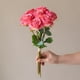 thumbnail image 5 of 7 Head Rose Simulation Flowers European-style Antique Burnt Edges Rose Living Room Table Decoration Wedding Bouquet, 5 of 9