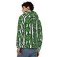 thumbnail image 4 of Wukai Palm Greenery Print Men's Zip-Up Hoodie,Fleece Full-Zip Hoodie for Men, Hooded Sweatshirt-Medium, 4 of 5
