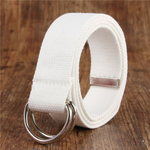 Belt Men Women Fashion Waist Belt Narrow Stretch Dress Belt Pants Belt Buckle Canvas Waistband Belt