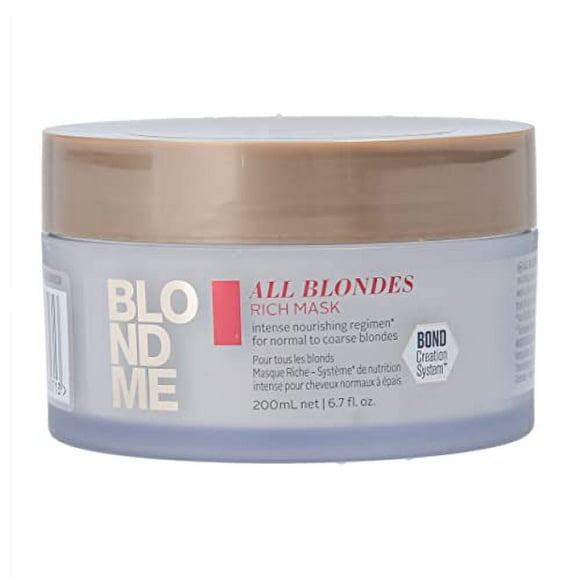Mascarilla rica BLONDME para todos los rubios Acondicionamiento profundo