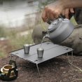 thumbnail image 3 of Mini mesa plegable de aluminio para acampar al aire libre con bolsa de transporte, portátil, ultraligera, plegable, para barbacoa, senderismo, pesca., 3 of 5
