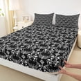 thumbnail image 3 of Feelyou Moth Butterfly Teen Bed Sheets, Black Mandala Damask King Sheets, 4pcs, 3 of 7