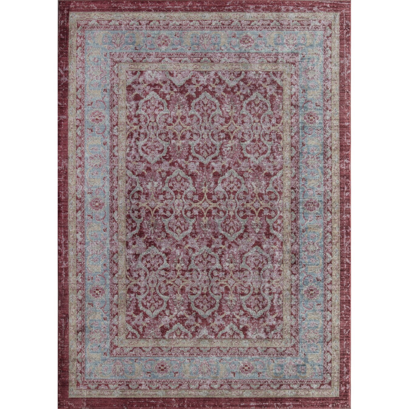 Rugs America Woven Accents Westford Collection Cherry Red Rug - 5' x 8'