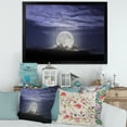thumbnail image 3 of Designart 'Full Moon Rising In A Cloudy Night Sky' Nautical & Coastal Framed Art Print, 3 of 4
