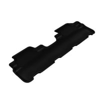 3D MAXpider L1TY16321509 Second Row Custom Fit All-Weather Floor Mat for Select Toyota Highlander Models - Kagu Rubber (Black)