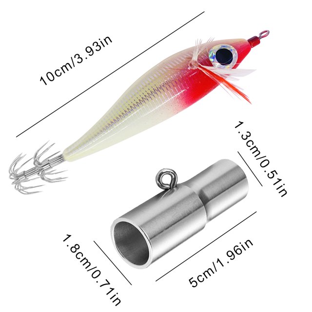 Aparejos de pesca Hugtrwg 2 Uds. Señuelos Luminosos Salada Juego Corrector Anzuelos Nocturna