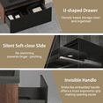 thumbnail image 6 of 30" Floating Bathroom Vanity with Sink, Modern Wall Mounted Vanity with U-Shaped Drawer and Soft-Close Slide, Pre-Assembled with Quartz Sand Basin, Black, 6 of 6