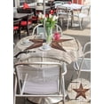 thumbnail image 4 of Outdoor Tablecloth with Umbrella Hole and Zipper, Texas Star Vintage Round Table Cloth 60 Inch Waterproof Tablecloth, Retro Brown Berry Wooden Picnic Table Cover for Patio Camping, 4 of 7