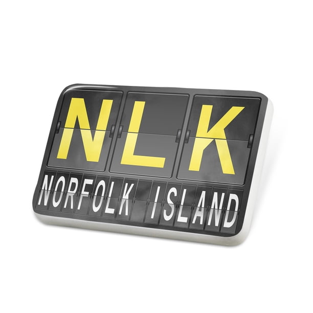 NEONBLOND - Porcelein Pin NLK Airport Code for Norfolk ...