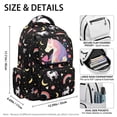 thumbnail image 6 of HUIACONG Cute Unicorn Rainbow Print School Backpack for Girls Boys Age 5-16, Multi Pocket Water Resistant Lightweight Bookbag with Adjustable Padded Straps for Daily Use Travel, 6 of 7