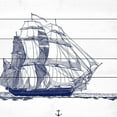 thumbnail image 3 of Marmont Hill "Blue Ship" Painting Print on White Wood, 3 of 5