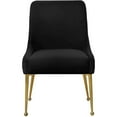 thumbnail image 4 of Pemberly Row Chaise de Salle à Manger Moderne en Velours de 19,5 Po H, Noire (Ensemble de 2), 4 of 5