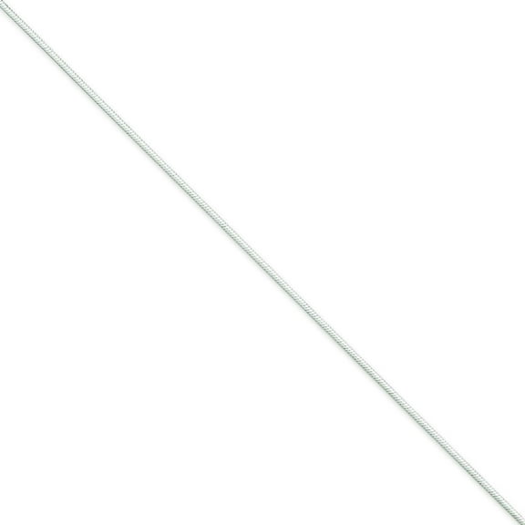 14K White Gold 1.2mm Octagonal Snake Chain 16"