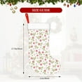 thumbnail image 4 of Balery Rose Flowers Pattern Christmas Stockings with Initials, 18" Large Knit Christmas Stocking,Xmas Stocking for Kids, Holiday and Family Stocking, 4 of 7