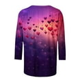 thumbnail image 4 of Mifsaly Valentine Shirts for Women Loose Tunic 3/4 Sleeve Heart Print Tshirts Plus Size Fashion Girlfriend Gifts Blouse Lightweight Going Out Pullover Tops Spring Summer Loungewear XXL, 4 of 5