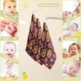 thumbnail image 3 of SKYSONIC 3 PCS Pumpkins Maple Leaves Baby Muslin Washcloths, Halloween Pattern Face Towel Burp Cloths Ultra Soft Absorbent Cotton Bath Wipes Towels for Newborn Boys Girls, 3 of 7