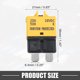 thumbnail image 4 of Ofertas Únicas 5 Pcs Fusible de Estilo de Cuchilla de Interruptor Automático 20A 28V Manual Resettable para Automóvil Marino Metal Amarillo, 4 of 6