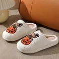 thumbnail image 5 of BERANMEY Halloween Slippers for Women Perfect Soft Plush Comfy Warm Slip-On Cute Womens Slippers Indoor Fluffy House Slippers for Women and Men Non-slip Fuzzy Flat Slides, 5 of 7