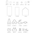thumbnail image 4 of Cupcake Decorating Kit Christmas Cookie Set Home Decoration 3D Christmas House Silver 17x10x2.4cm 18Pcs, 4 of 5