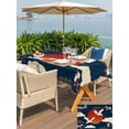 thumbnail image 4 of Japanese Style Outdoor Tablecloth - 52x70 Inch Rectangle Dining Table Cover, Modern Cranes Cherry Flower Wave Navy Blue Waterproof Outdoor Table Cloth with Umbrella Hole & Zipper for Picnic/Patio, 4 of 7