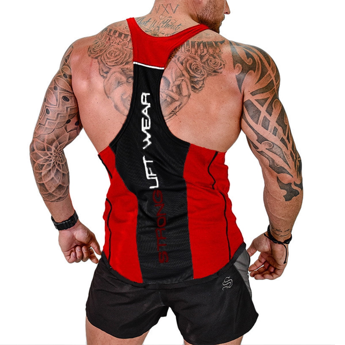 FOCUSNORM Mens Gym Muscle Shirt Tank Top Sport Stringer Fitness