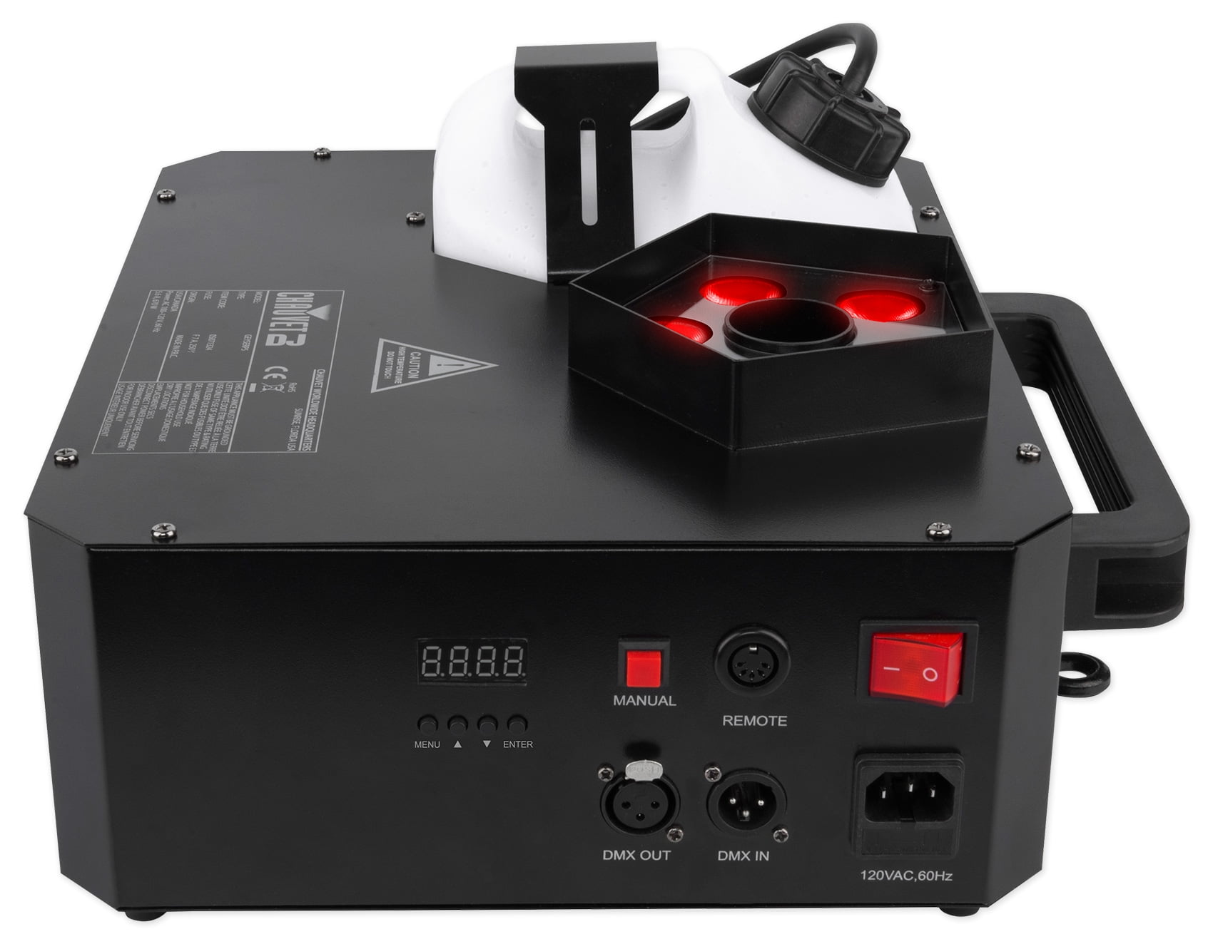 Chauvet DJ GEYSER P5 Fog Machine Fogger w/Effects+Remote+2) Gal. Fluid+DMX Cable