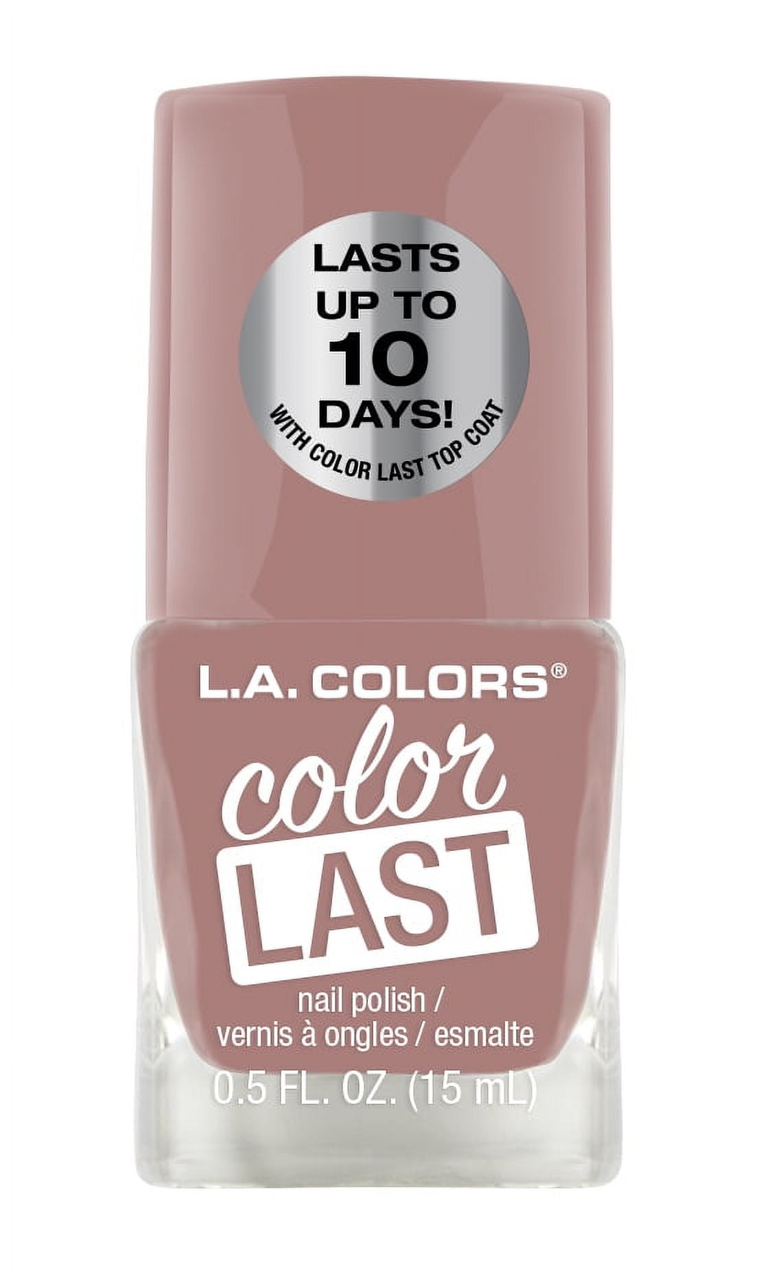 (2 pack) L.A. COLORS Color Last Nail Polish, Nude, 0.5 fl oz