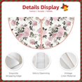 thumbnail image 3 of Rateoe Rose Flowers Pattern Christmas Tree Skirt with Ties , Christmas Tree Decorations, Farmhouse Christmas Decor Xmas Holiday Decorations-48", 3 of 6