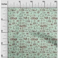 thumbnail image 2 of oneOone Polyester Spandex Mint Green Fabric Birds Rooster Craft Projects Decor Fabric Printed By The Yard 56 Inch Wide, 2 of 4