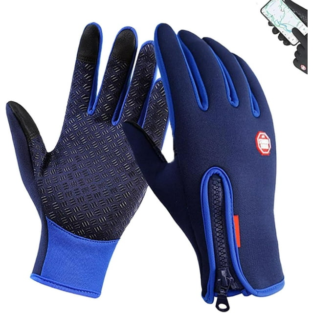 Guantes de invierno, guantes térmicos impermeables y resistentes al viento con pantalla táctil, ideales para hombres y mujeres para trabajar, andar en bicicleta o conducir en invierno.
