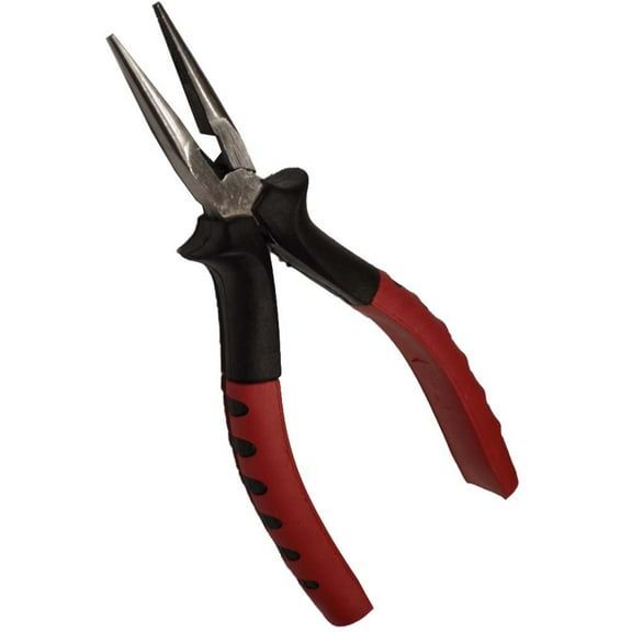 JEWEL TOOL 8 Inch (20.3 cm) Drop Forged Long Nose Pliers |Highly Durable Construction | Dual Color Handles